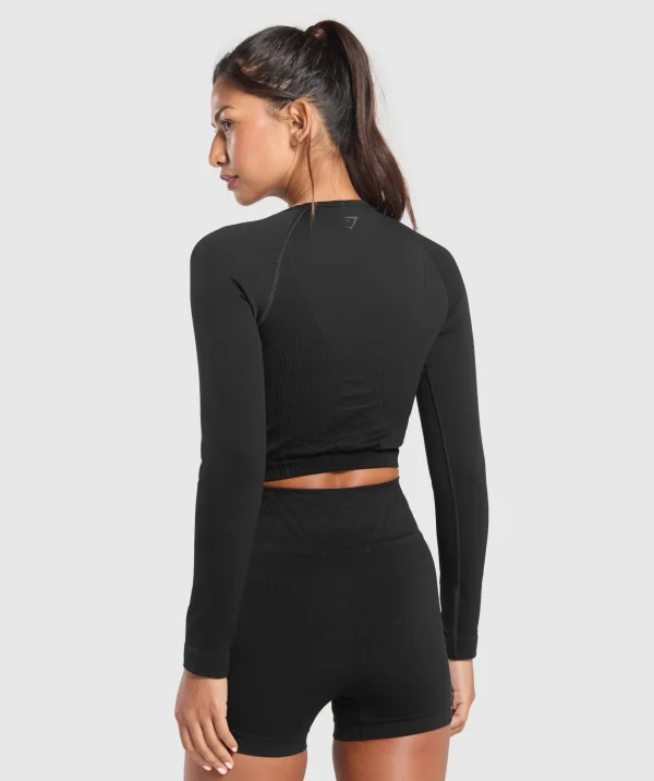 Corset Seamless Long Sleeve Top