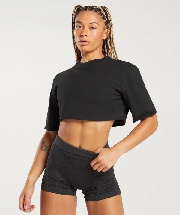 Cotton Boxy Crop Top