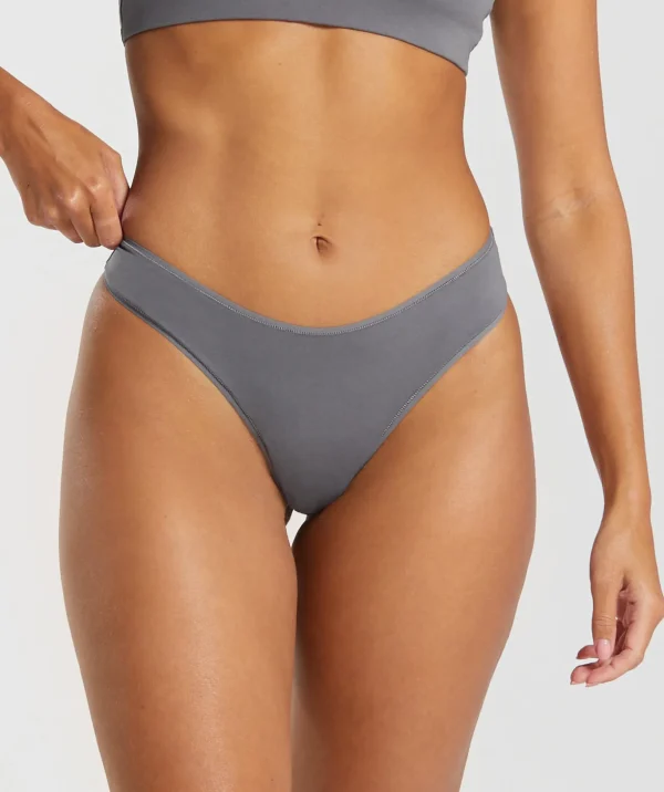 Cotton Dipped Front Thong