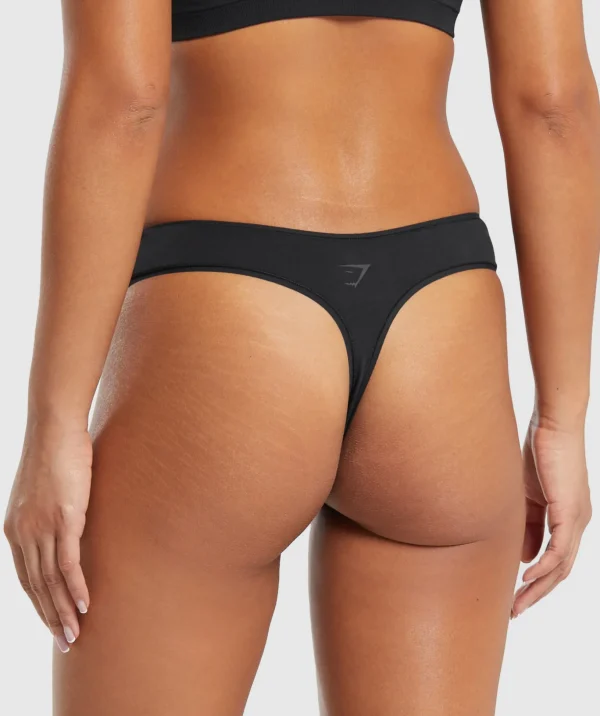 Cotton Dipped Front Thong