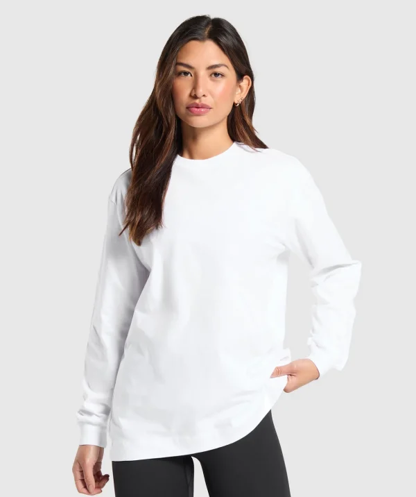 Cotton Oversized Long Sleeve Top