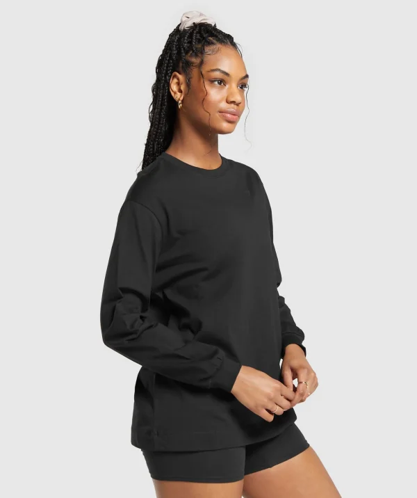 Cotton Oversized Long Sleeve Top