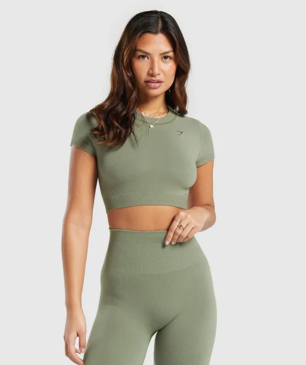 Cotton Seamless Crop Top