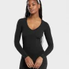 Cotton Seamless Long Sleeve Midi Top