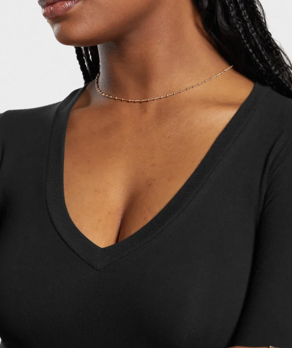 Cotton Seamless Long Sleeve Midi Top