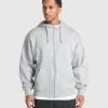 Crest Oversized Zip Up Hoodie