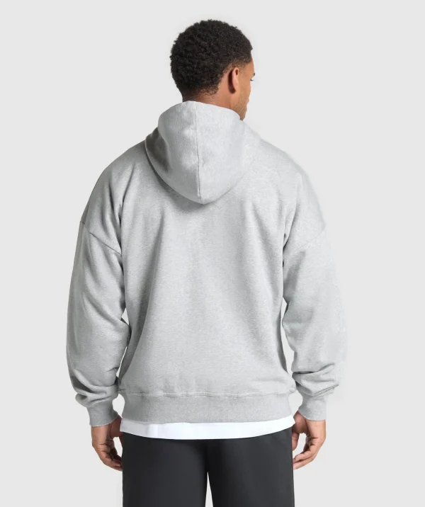 Crest Oversized Zip Up Hoodie