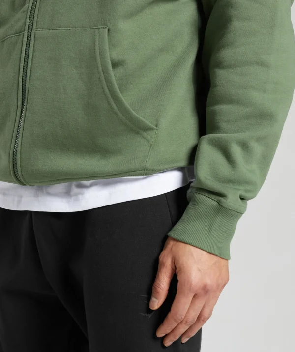 Crest Oversized Zip Up Hoodie