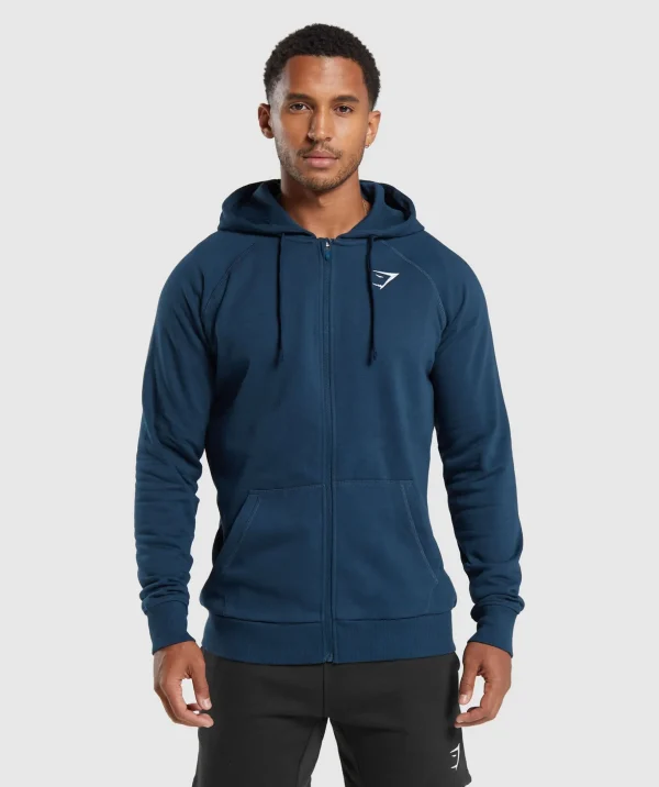 Crest Zip Up Hoodie