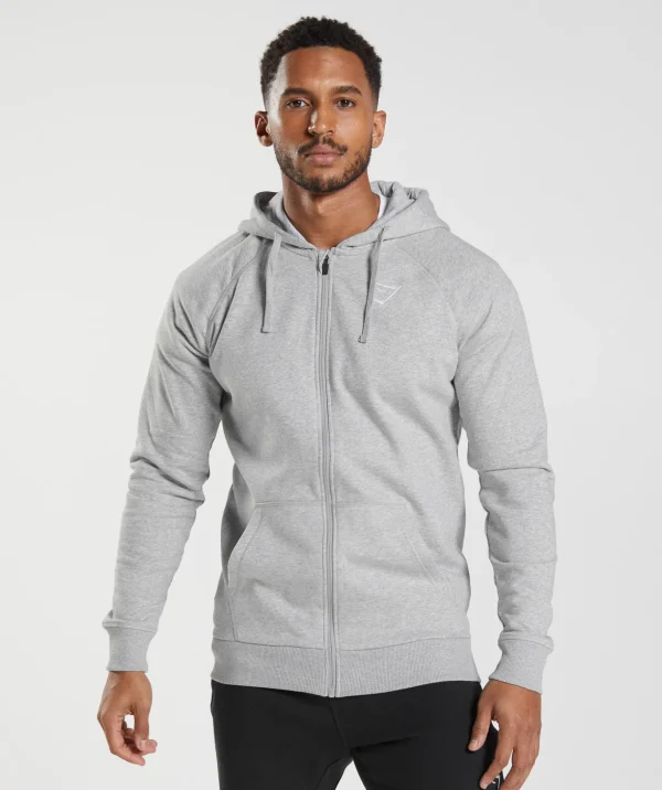 Crest Zip Up Hoodie