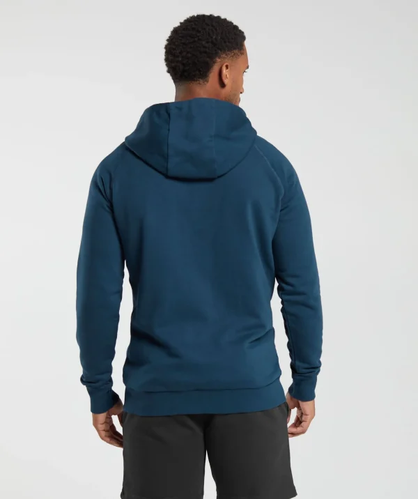 Crest Zip Up Hoodie