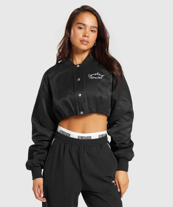 Cropped Bomber Jacket