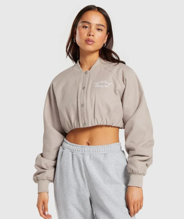 Cropped Bomber Jacket