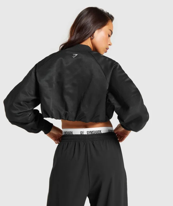 Cropped Bomber Jacket