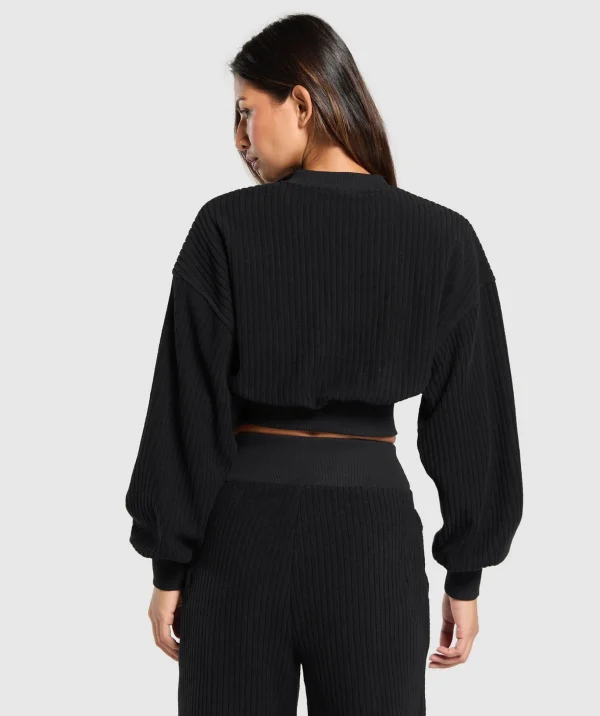 Cropped Cord Sweater