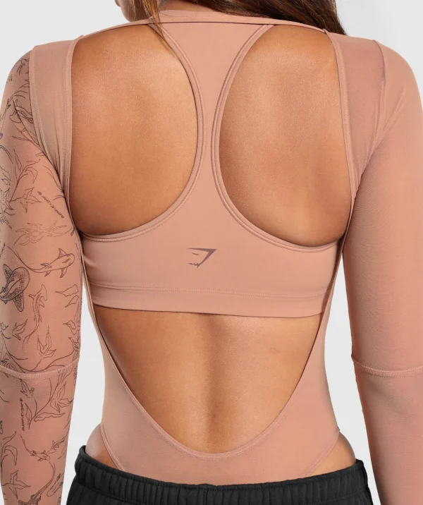 Elevate Tattoo Graphic Mesh Bodysuit