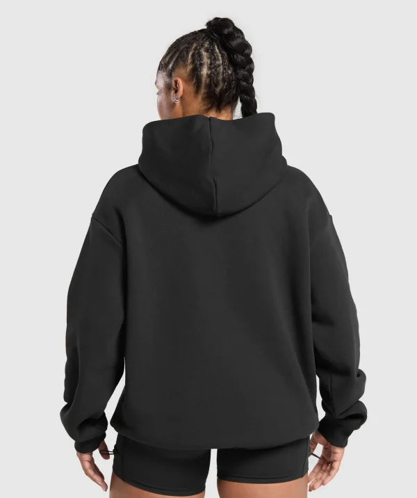 Embroidered Logo Oversized Hoodie