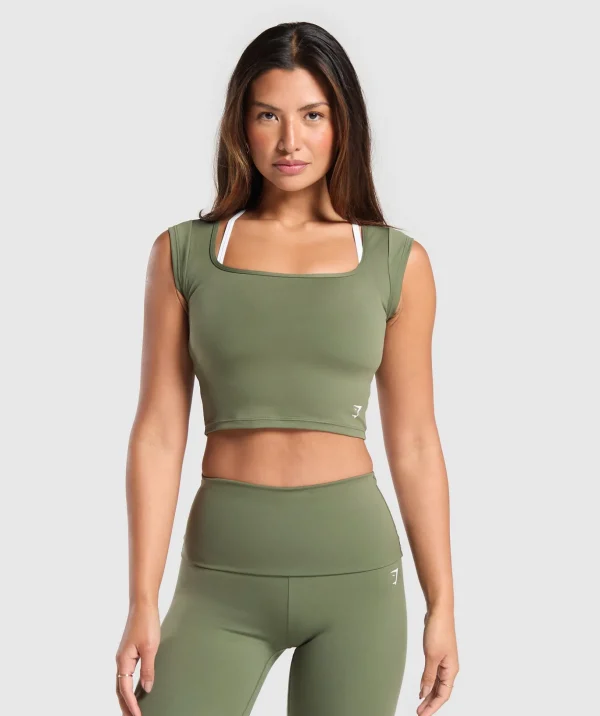 Everyday Cap Sleeve Crop Top