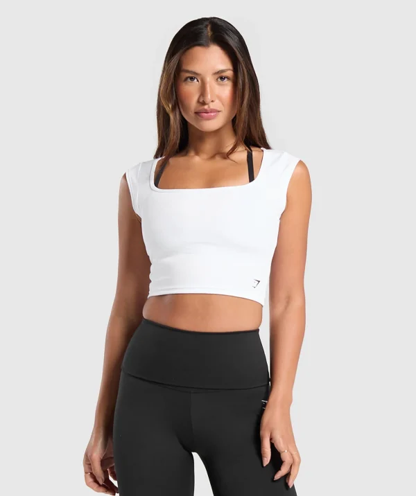 Everyday Cap Sleeve Crop Top