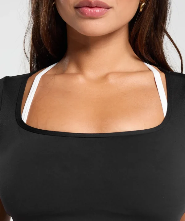 Everyday Cap Sleeve Crop Top