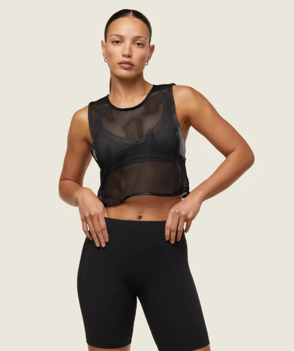 everywear Cropped Mesh Tank