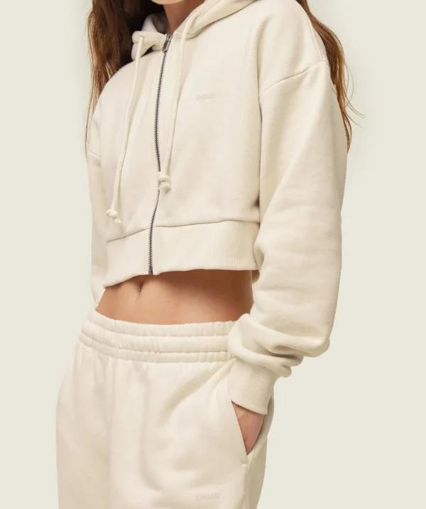 everywear Cropped Zip Hoodie