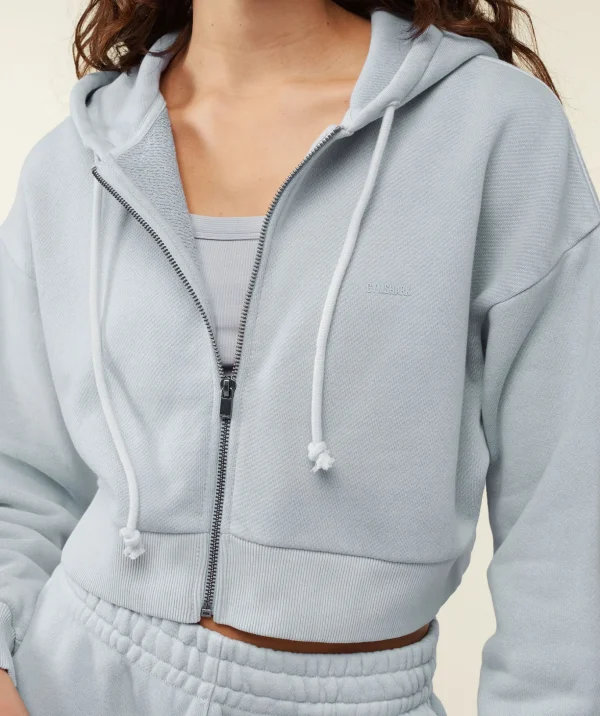 everywear Cropped Zip Hoodie