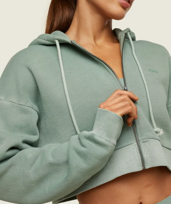 everywear Cropped Zip Hoodie