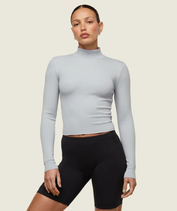 everywear Long Sleeve Ribbed Turtle Neck