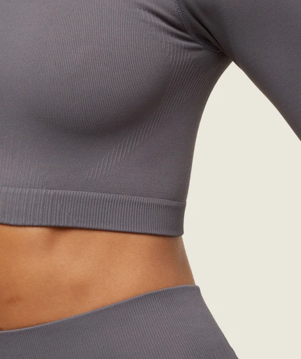 everywear Seamless Long Sleeve Crop Top