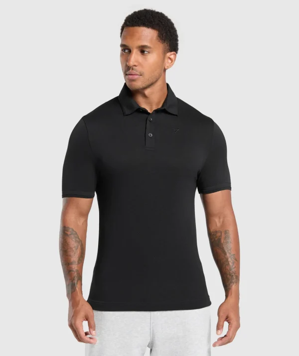 Flat Knit Polo Shirt