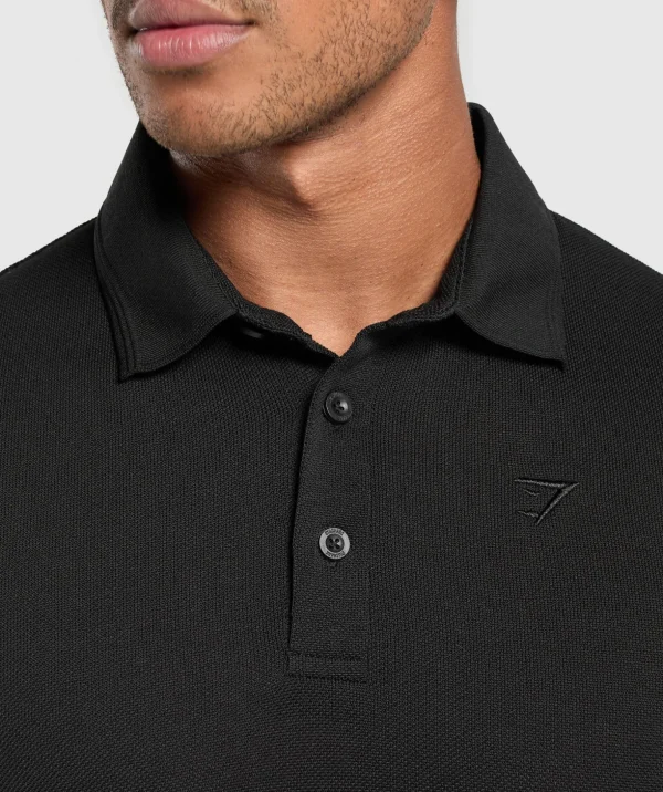 Flat Knit Polo Shirt