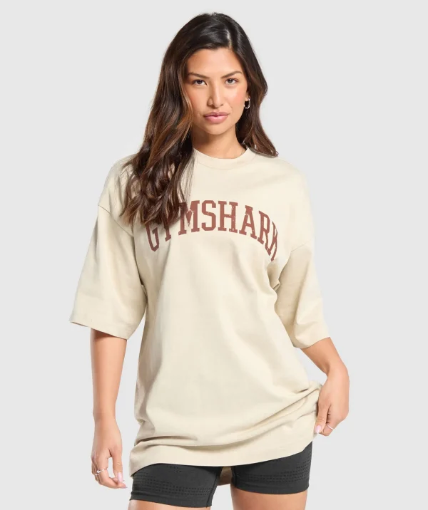 Graphic Collegiate Oversized T Shirt