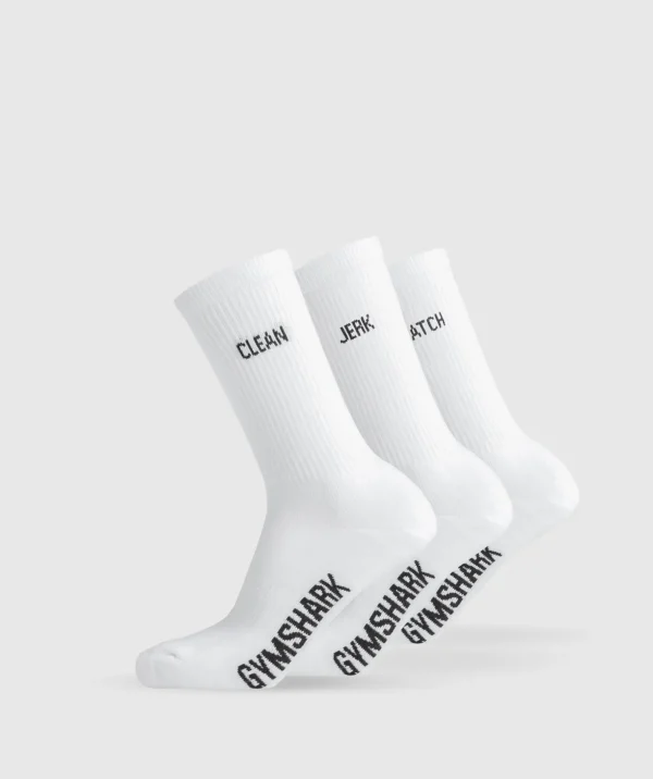 Graphic Weightlifting Socks 3pk