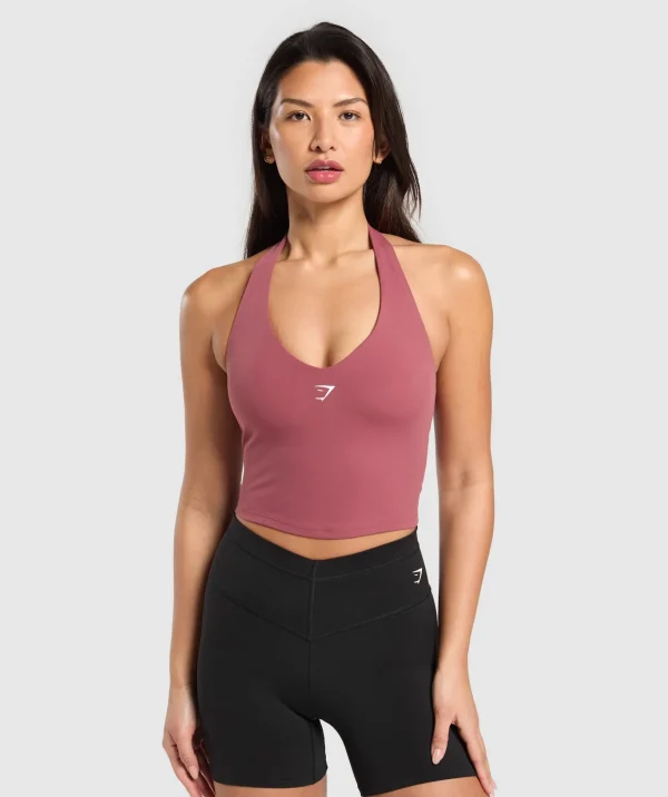 Halter Neck Cami with Shelf