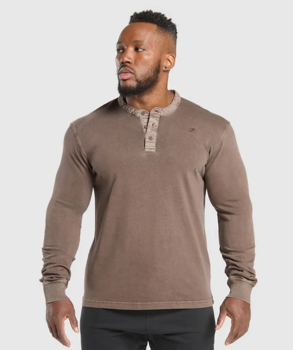 Heavyweight Woven Collar Henley