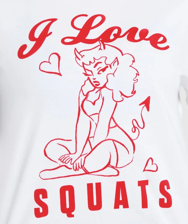 I Love Squats Graphic Oversized Tee