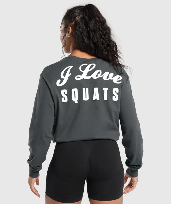 I Love Squats Long Sleeve Skater