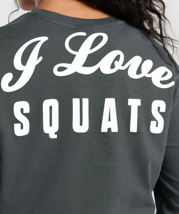 I Love Squats Long Sleeve Skater