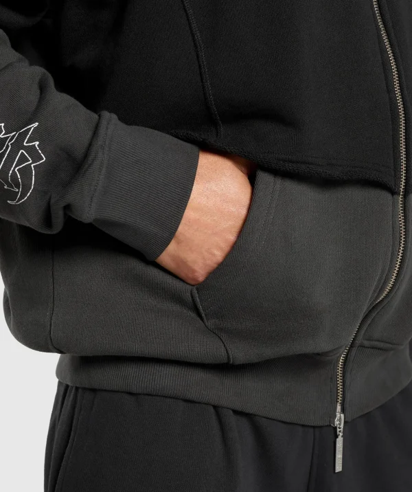 Layered Zip Up Hoodie