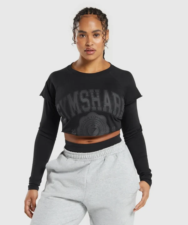 Lifting 2 In 1 Long Sleeve Crop Top