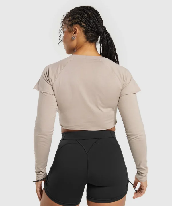 Lifting 2 In 1 Long Sleeve Crop Top