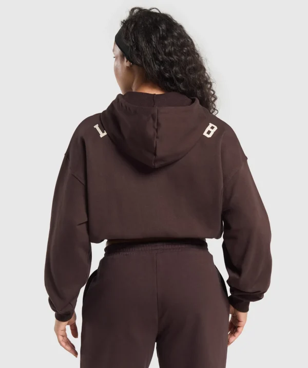 Lifting Club Cropped Zip Up Hoodie