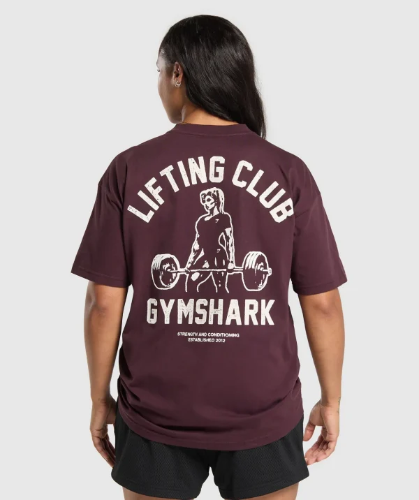 Lifting Club Graphic Oversized T-Shirt