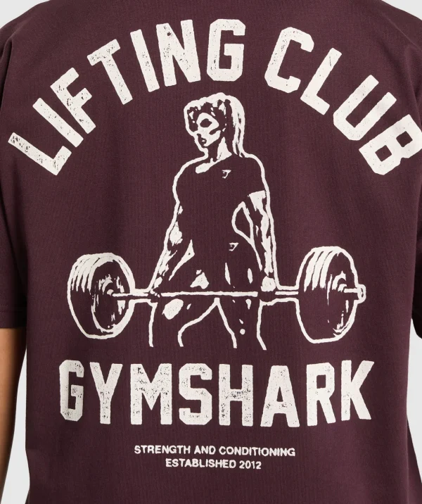 Lifting Club Graphic Oversized T-Shirt