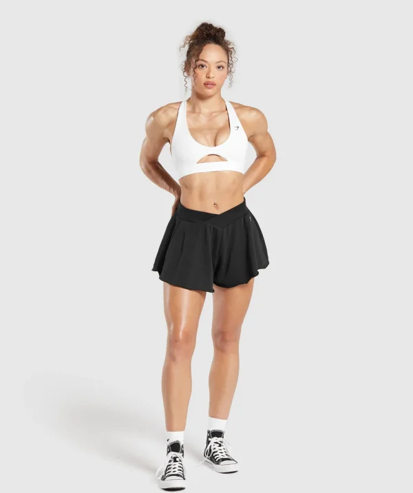 Lifting Crossover Cotton Shorts