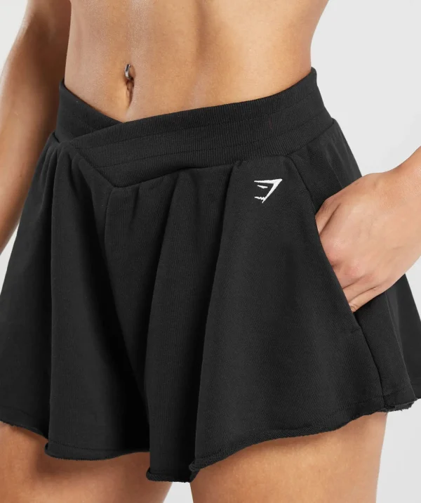 Lifting Crossover Cotton Shorts