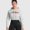 Lifting Essentials Graphic Cropped Hoodie