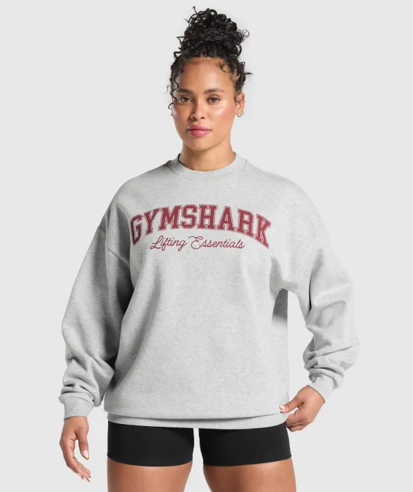 Lifting Essentials Graphic Brushed Oversized Sweatshirt