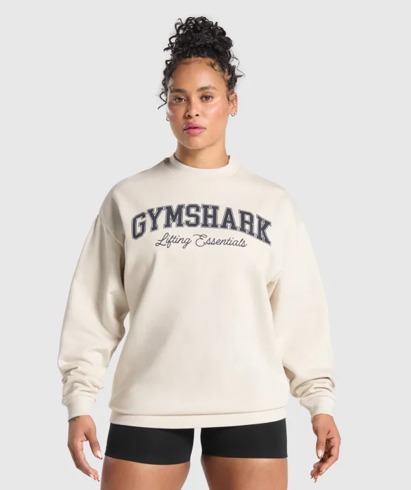 Lifting Essentials Graphic Brushed Oversized Sweatshirt